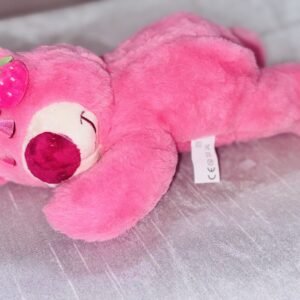 13.78" Pink Sleep Bear Plush
