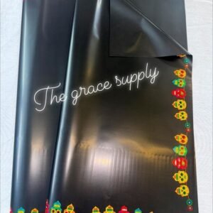 Black solid skull heads paper