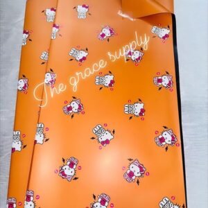Orange solid skull hello kitty paper