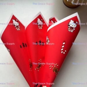 Solid Bright Red Hello kitty paper