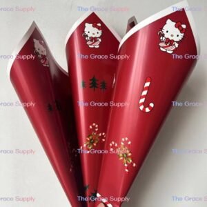 Solid Burgundy Hello Kitty paper