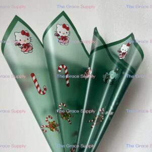 Green translucent Hello Kitty paper