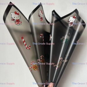 Black translucent hello kitty