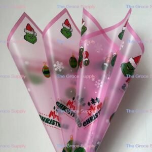 Pink translucent Grinch paper