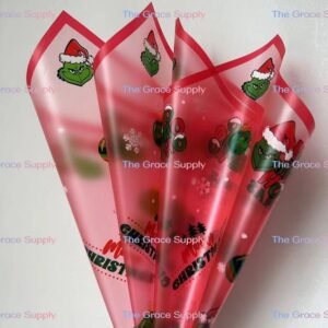 Red translucent Grinch paper