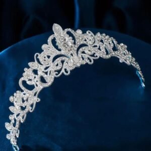 Silver Rhinestone Crown Tiara