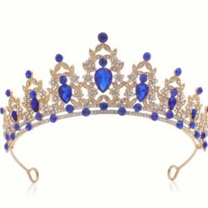 Gold/ Blue Queen Style Crown
