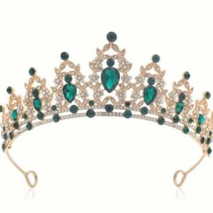 Gold/ green Queen Style Crown