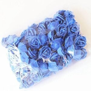 3” Blue Foam Roses Head