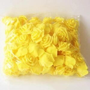 3” Yellow Foam Roses Head