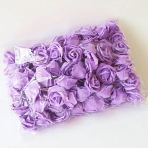 3” Purple Foam Roses Head