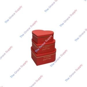3 SETS RED HEART SHAPE BOX