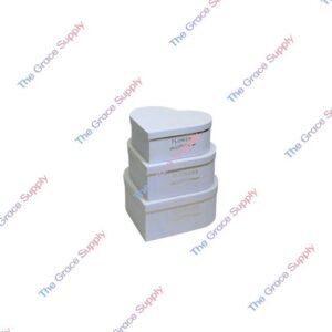3 SETS WHITE HEART SHAPE BOX