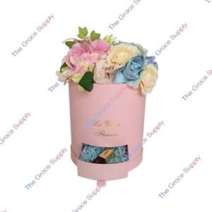 Pink Cylinder Box with Drawer