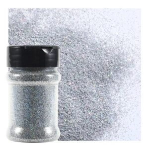 3oz Silver Glitter Bottle