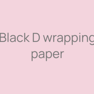 Black D wrapping paper