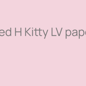 Red H Kitty LV paper