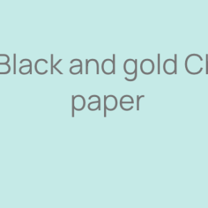 Black and gold Ch paper