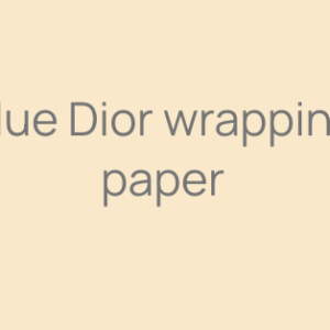Blue Dior wrapping paper