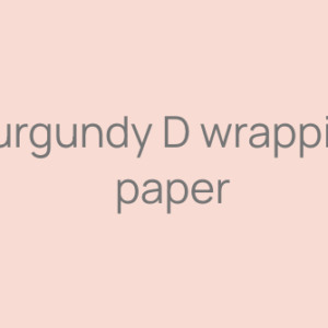Burgundy D wrapping paper