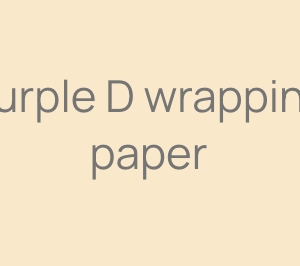 Purple D wrapping paper