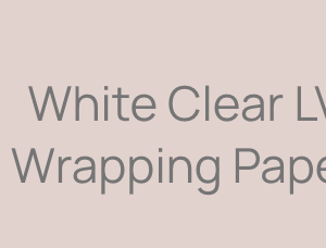 White Clear LV Wrapping Paper