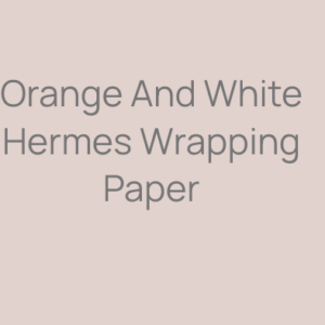 Orange And White Hermes Wrapping Paper