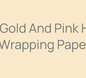 Gold And Pink H Wrapping Paper