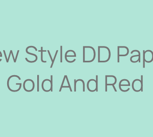 New Style DD Paper Gold And Red