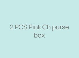 2 PCS Pink Ch purse box