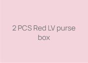 2 PCS Red LV purse box