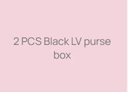 2 PCS Black LV purse box