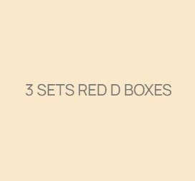3 Sets Red D Boxes