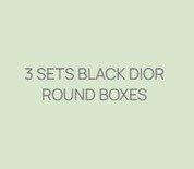 3 Sets Black Dior Round Boxes